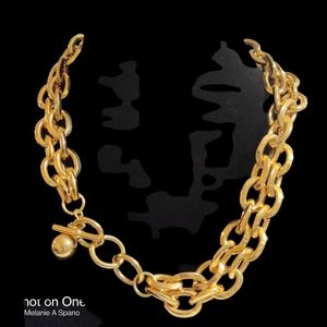 Vintage Anne Klien Double Strand Gold Plated 16" Choker